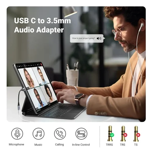 Ugreen 80154 USB-C To 3.5mm Audio Adapter Sri Lanka Gadget Flex